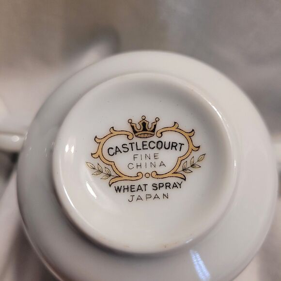 Castlecourt Fine China Wheat Spray Japan 3 Coffee/tea Cups - Picture 7 of 7